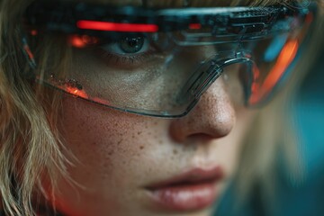 Cybernetic warrior ponders the desolate landscape of a distant world during daytime