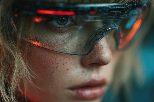 Cybernetic warrior ponders the desolate landscape of a distant world during daytime