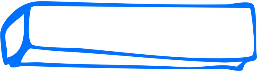 Obraz premium Minimalist line drawing of a chalk piece or crayon, representing school supplies or artistic tools.