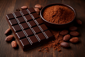 Eleganza del Cioccolato: Barra, Polvere e Fave.