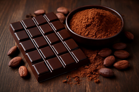 Eleganza del Cioccolato: Barra, Polvere e Fave.