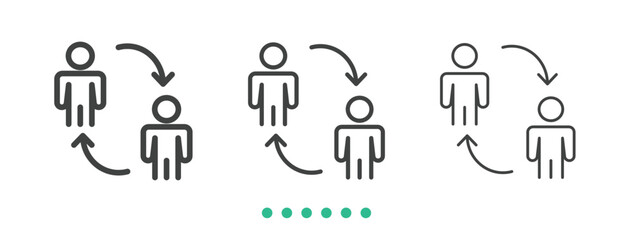 Collaboration icon. Thin line icon&nbsp;vector