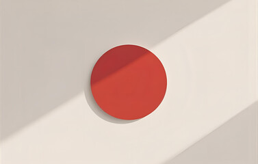 red circle on white background, Japan flag