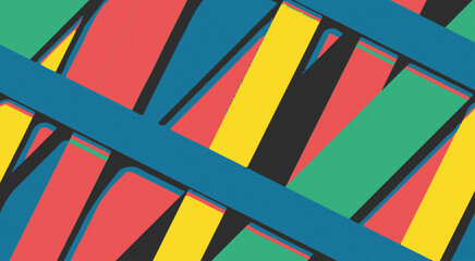 Abstract vibrant geometric shapes background