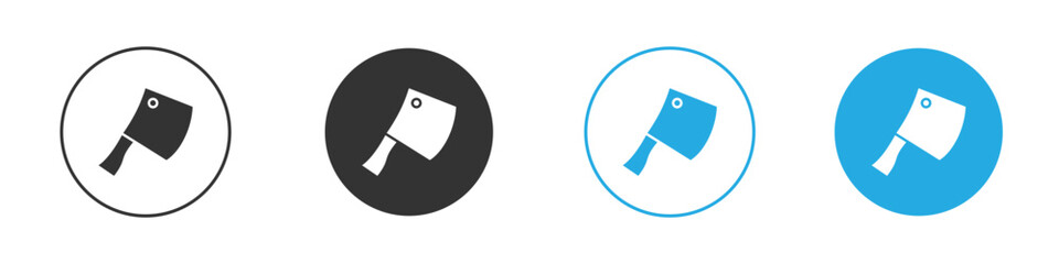 Hatchet icon in editable flat vector in black and white