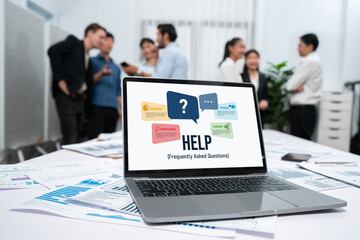 Help screen on the website provide answer to FAQ frequently asked question brisk with knowledge information and solution by customer support