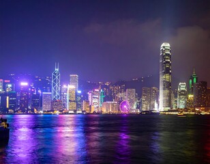 Fototapeta premium Hong Kong cityscape at night