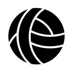 Abstract Geometric Black Volleyball Design Graphic Representation