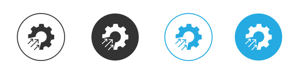 Efficiency icon in editable flat vector in black and white
