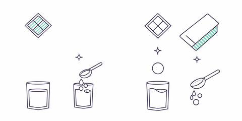 Instructions for dissolving a tablet in water