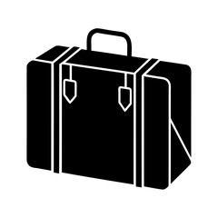 Classic Black Vintage Suitcase with Leather Straps for Travel and Journeys