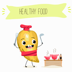 Canistel, Pouteria campechiana fruits, eggfruit thailand meal funny characters, hand drawn vector art.