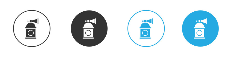 Air horn icon in editable flat vector in black and white