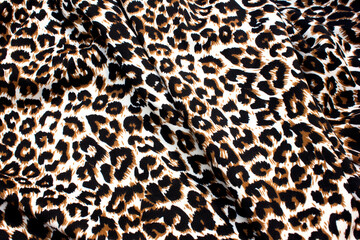 Leopard print fabric pattern, background image.