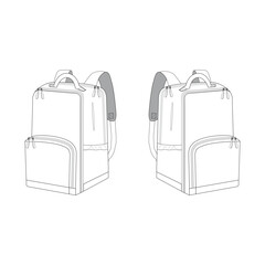 Backpack, bag design, shoulder backpack design,  leather bag