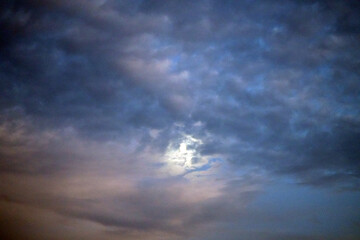 moon in the clouds