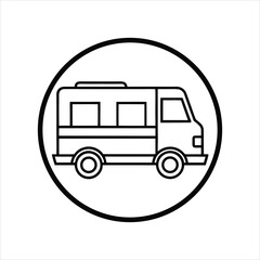 Minimalist Food Truck Icon Design