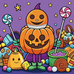 Naklejka premium halloween party background