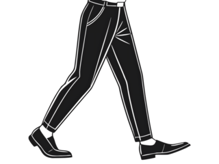 Classic black formal trousers isolated on AI generated by PNG.