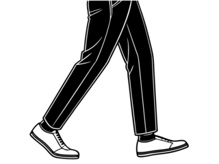 Classic black formal trousers isolated on AI generated by PNG.