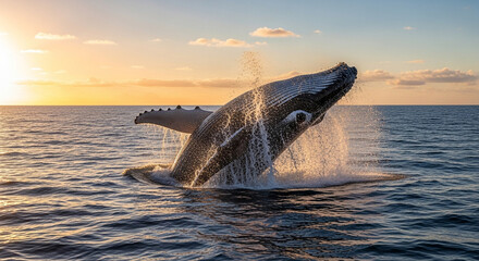 Fototapeta premium The whale under the ocean