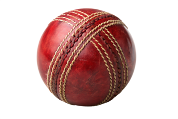 classic red cricket ball On AI generated by PNG