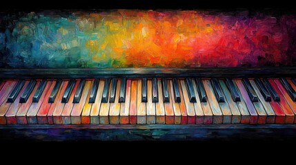 Vibrant colorful piano keys (1)
