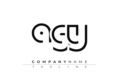 AGY abstract letter design. Modern Business Logo Design With Abstract Typography and Contemporary Style