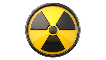 Fototapeta premium Photo of radiation hazard symbol isolated on transparent background