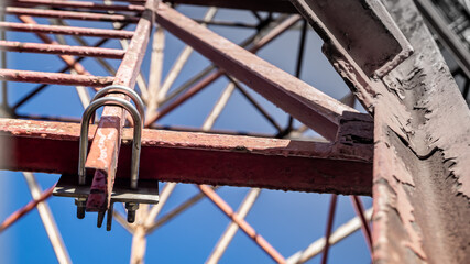 Naklejka premium detail of an old radio tower