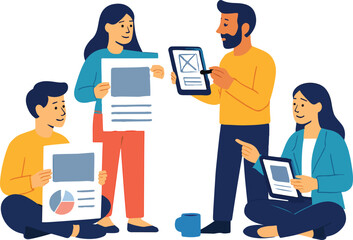 Corporate Coworkers Illustration