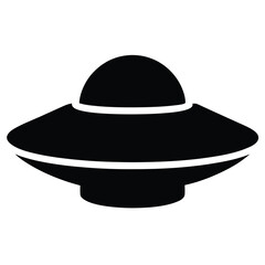 Explore the cosmos with this ufo icon, perfect for space alien and extraterrestrial themes and designs