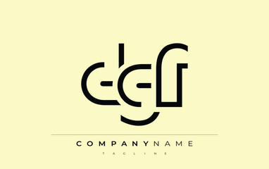 Obraz premium DGF abstract letter design. Modern Business Logo Design With Abstract Typography and Contemporary Style