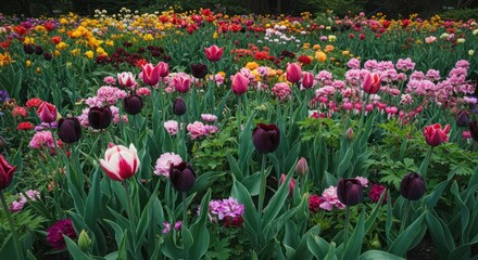 Vibrant flowers in bloom