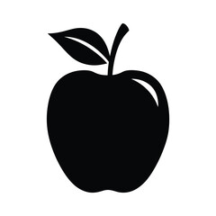 Black apple fruit vector illustration for healthy eating and fresh food designs and projects