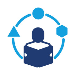 Obraz premium Learning Icon | Continuous Education and Knowledge | Open Book