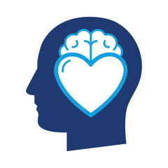 Emotional Intelligence Icon | Emotional Awareness and Social Skills | Brain and Heart