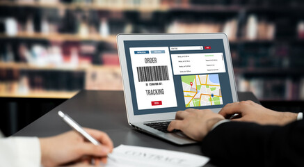 Delivery tracking system for e-commerce and brisk online business to timely goods transportation and delivery