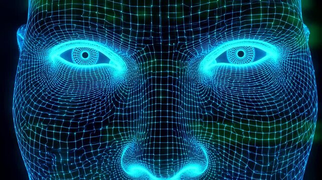 Digital face model wireframe technology