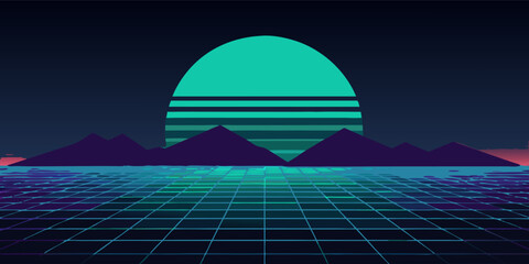 Abstract glowing green digital network with futuristic technological elements and light effects perfect for modern science and innovation themes