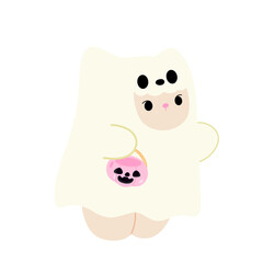 Pastel Halloween Clipart with Cute Ghosts and Witches