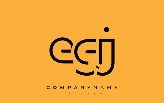 EGJ abstract letter design. Modern Business Logo Design With Abstract Typography and Contemporary Style
