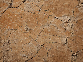 Rissige Erde: Textur einer verlassenen Landschaft &ndash; D&uuml;rre, Braun, Melancholie. Eine abstrakte Darstellung von Trockenheit und Ver&ouml;dung.