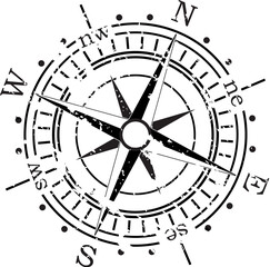vector grunge compass 