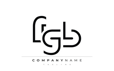 Obraz premium FGB abstract letter design. Modern Business Logo Design With Abstract Typography and Contemporary Style
