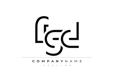 FGD abstract letter design. Modern Business Logo Design With Abstract Typography and Contemporary Style