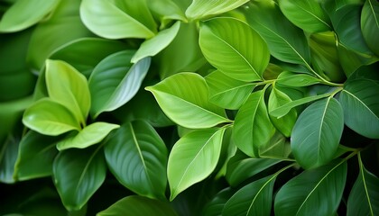 Fototapeta premium natures gentle embrace lush green leaves