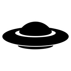 Ufo flying saucer alien spaceship vector illustration for science fiction and space travel designs