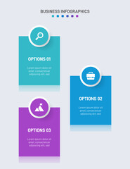 Vertical progress bar featuring 3 arrow-shaped elements, symbolizing the three stages of business strategy and progression. Clean timeline infographic design template. Vector for mobile presentation.