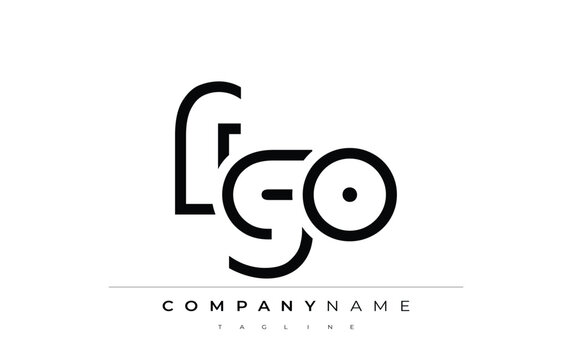 FGO abstract letter design. Modern Business Logo Design With Abstract Typography and Contemporary Style
